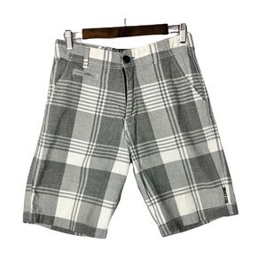 Billabong Gray & White‎ Plaid Eclipse Shorts 29
